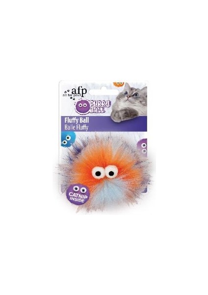 Furry Ball - Tüylü Renkli Top Oyuncak Turuncu