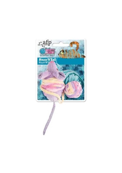 Knotty Habit - Renkli Peluş Fare İpli Oyuncak