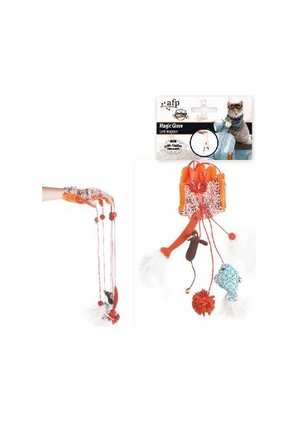 Vintage Cat - Peluş Saçaklı Eldiven Oyuncak