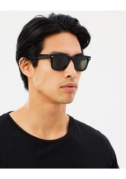 Wayfarer Siyah Polarize Erkek Güneş Gözlüğü Lm2020