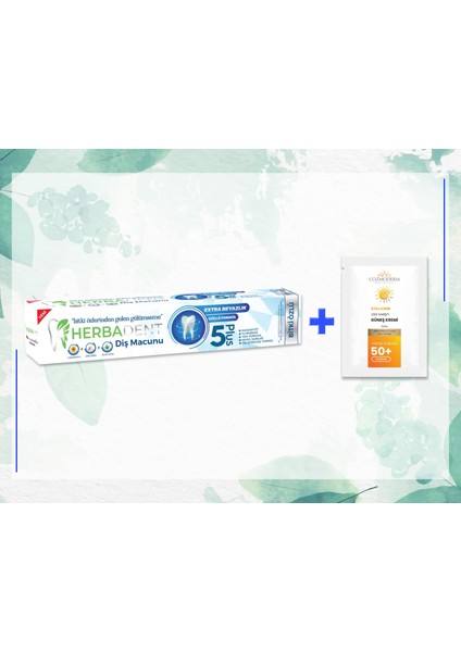 Bitki Özlü Diş Macunu 90 gr + Cozmoderm Tester Güneş Kremi Hediyeli