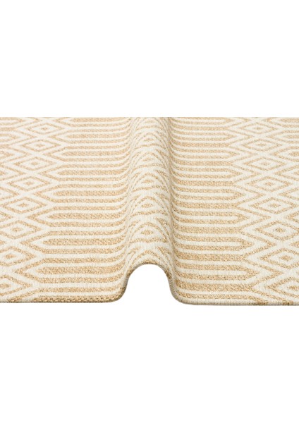 Brooklyn Brk 10 Natural Ivory Hasır Görünümlü Kaymaz Modern Şık Dokuma Kilim