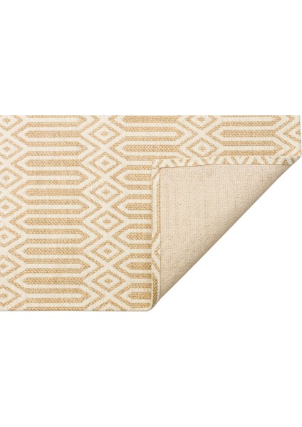 Brooklyn Brk 10 Natural Ivory Hasır Görünümlü Kaymaz Modern Şık Dokuma Kilim