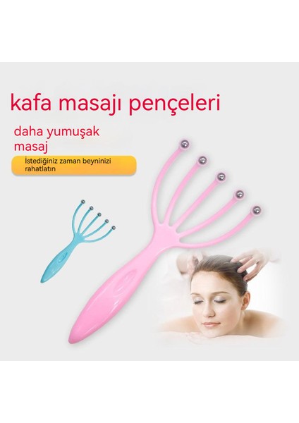 Dekompresyon ve Gevşeme Baş Masaj Aleti - Pembe (Yurt Dışından)