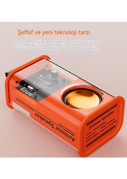 Mini Taşınabilir Şeffaf Mekanik Bluetooth Hoparlör (Yurt Dışından)