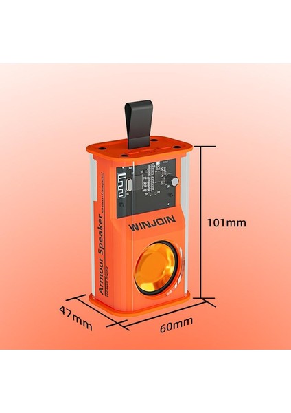 Mini Taşınabilir Şeffaf Mekanik Bluetooth Hoparlör (Yurt Dışından)