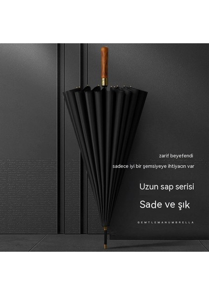 Tam Fiber 16 Kemik Uzun Saplı Masif Ahşap Saplı Eski Şemsiye (Yurt Dışından) modelleri