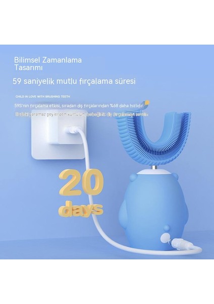 Çocuk U-Şeklinde Silikon Yumuşak Saç Elektrikli Diş Fırçası (Yurt Dışından) modelleri