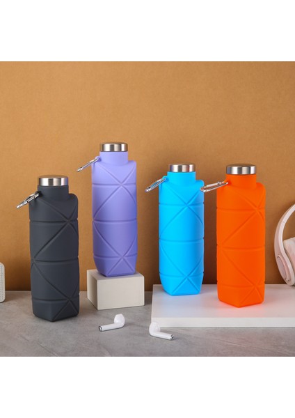 Iki Paket 700 ml Açık Hava Sporları Platin Silikon Elmas Şekilli Katlanır Bardak (Yurt Dışından) fiyatları