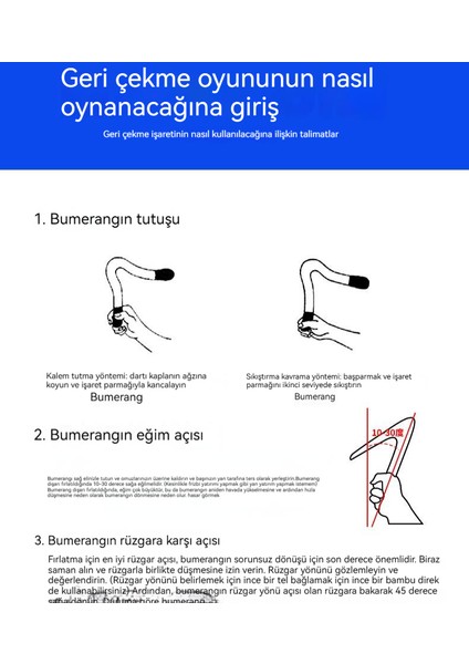 Açık Uçan Bumerang Eğitici Oyuncak (Yurt Dışından)