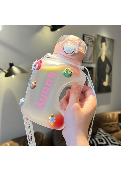 1000ML Karikatür Büyük Kapasiteli Plastik Spor Şişesi (Yurt Dışından)