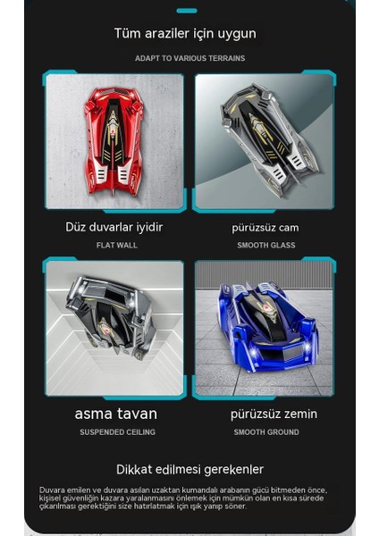 Çocuk Lazer Izleme Duvara Tırmanan Oyuncak Araba (Yurt Dışından)