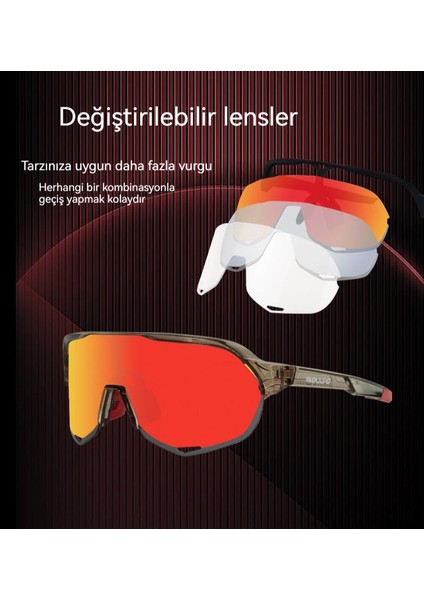 Açık Bisiklet Değiştirilebilir Lens Uv Koruma Gözlükleri (Yurt Dışından) indirimleri