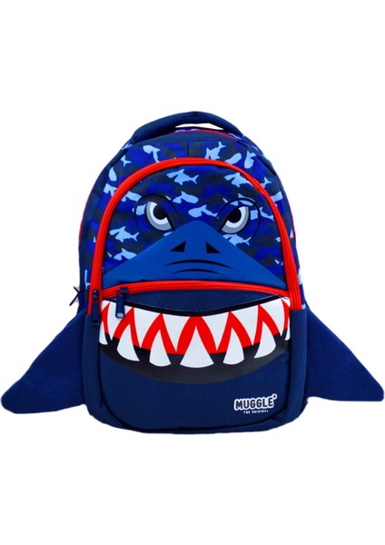 3 Bölmeli Shark Okul Sırt Çantası Mavi MU 9567