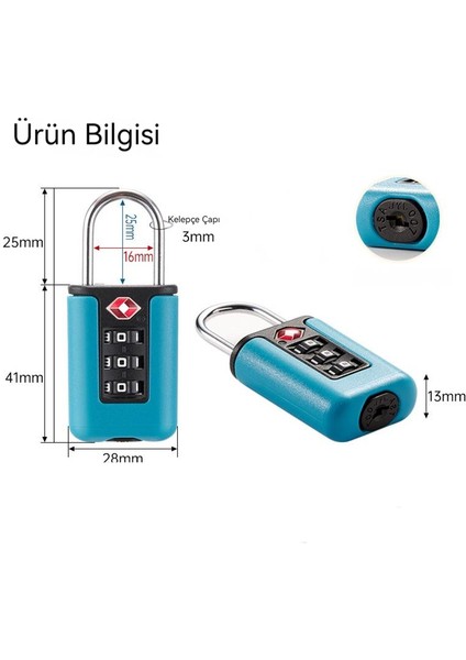 Iki Yeni Dış Mekan Ev Seyahat Bagajı Şifreli Kilit (Yurt Dışından) fırsatları
