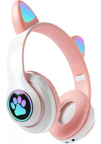 Kedi Kulakları Parlayan Başa Takılan Kablosuz Bluetooth Kulaklık (Yurt Dışından)