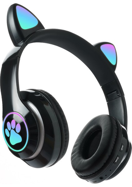 Kedi Kulakları Parlayan Başa Takılan Kablosuz Bluetooth Kulaklık (Yurt Dışından)
