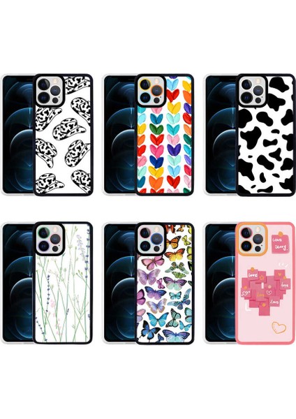 Case 4U Apple iPhone 12 Pro Max Kılıf M-Fit Desenli Kapak Cow NO1 Renkli