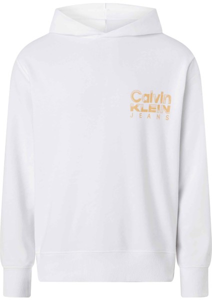 Kapüşon Yaka Beyaz Erkek Sweatshırt J30J324219YAF