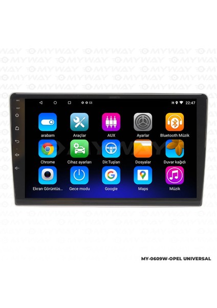 Opel Corsa D Android 12 Multimedya Carplay 2gb RAM+32GB HDD Navigasyon Ekran