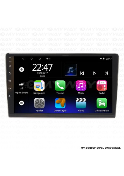 Opel Corsa D Android 12 Multimedya Carplay 2gb RAM+32GB HDD Navigasyon Ekran