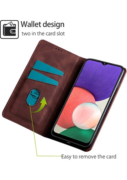 Tecno Camon 19 Pro Için Telefon Kılıfı Kart Yuvalı Deri Telefon Kılıfı (Yurt Dışından)