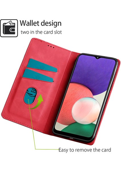 Kart Yuvalı Oppo Realme V20 5g Deri Telefon Kılıfı Için Telefon Kılıfı (Yurt Dışından)