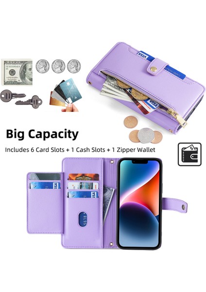 Kart Yuvalı Oppo Reno 8 Pro Deri Telefon Kılıfı Için Telefon Kılıfı (Yurt Dışından)