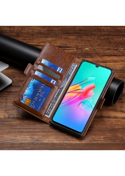 Tecno Camon 19 Pro Için Telefon Kılıfı Kart Yuvalı Deri Telefon Kılıfı (Yurt Dışından)