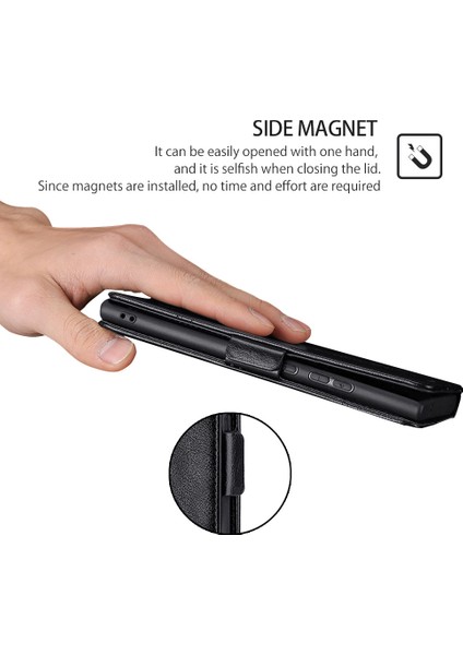 Kart Yuvalı Huawei Mate 50 Pro Deri Telefon Kılıfı Için Telefon Kılıfı (Yurt Dışından)