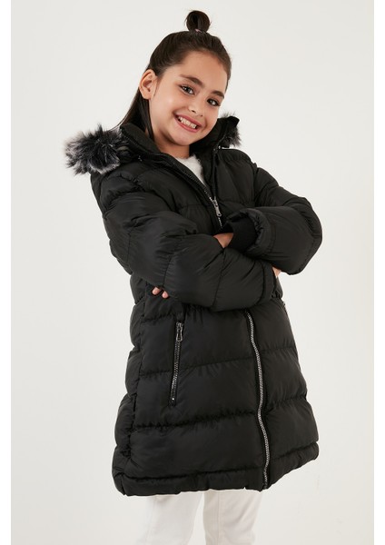 Içi Peluş Astarlı Çıkarılabilir Kapüşonlu Suya Dayanıklı Mont Kız Çocuk Mont 5761910 fırsatları