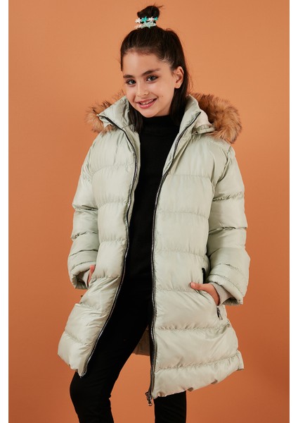 Içi Peluş Astarlı Çıkarılabilir Kapüşonlu Suya Dayanıklı Mont Kız Çocuk Mont 5761910