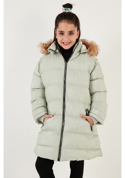 Içi Peluş Astarlı Çıkarılabilir Kapüşonlu Suya Dayanıklı Mont Kız Çocuk Mont 5761910 modelleri