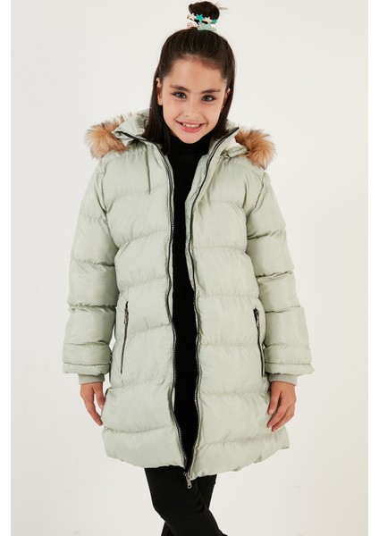 Içi Peluş Astarlı Çıkarılabilir Kapüşonlu Suya Dayanıklı Mont Kız Çocuk Mont 5761910 fırsatları