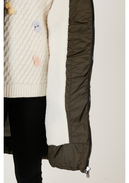 Içi Peluş Astarlı Çıkarılabilir Kapüşonlu Suya Dayanıklı Mont Kız Çocuk Mont 5761910 indirimleri