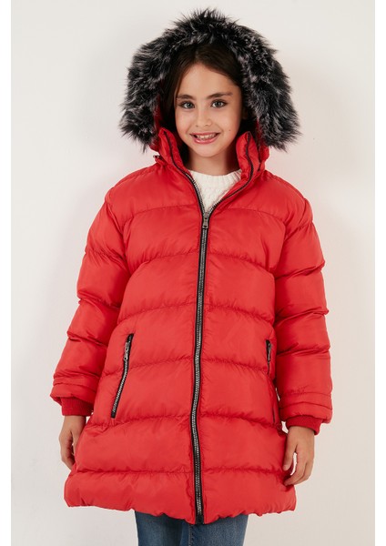Içi Peluş Astarlı Çıkarılabilir Kapüşonlu Suya Dayanıklı Mont Kız Çocuk Mont 5761910 fırsatları