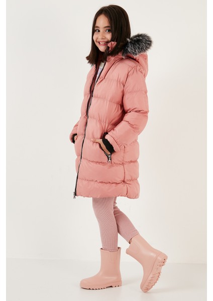 Içi Peluş Astarlı Çıkarılabilir Kapüşonlu Suya Dayanıklı Mont Kız Çocuk Mont 5761910