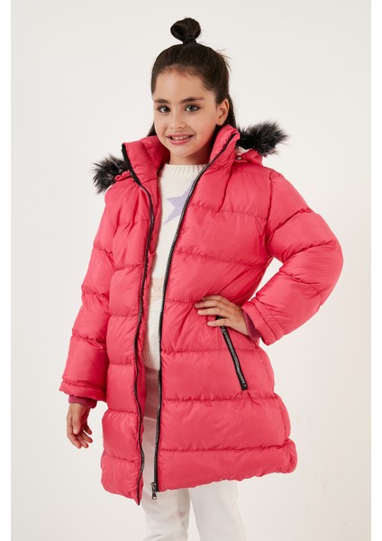 Içi Peluş Astarlı Çıkarılabilir Kapüşonlu Suya Dayanıklı Mont Kız Çocuk Mont 5761910 modelleri