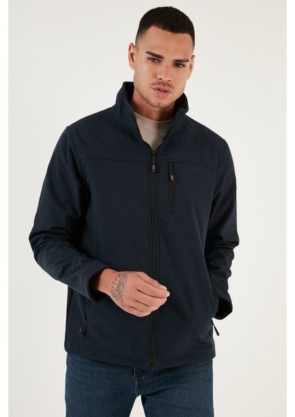 Su İtici Slim Fit Dik Yaka Softshell İnce Mont Erkek MONT 649003 modelleri