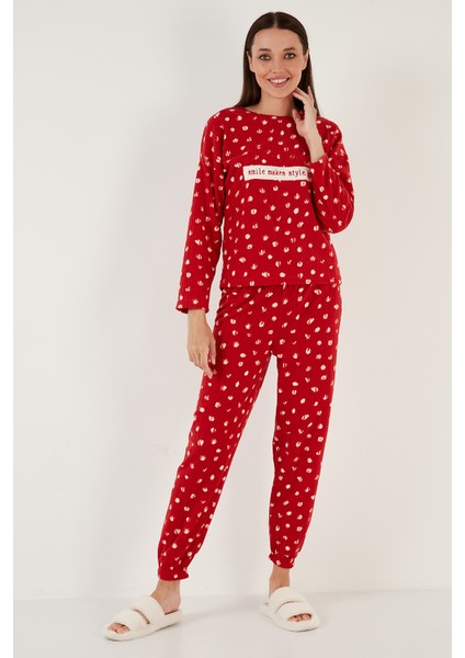 Regular Fit Bisiklet Yaka Polar Pijama Takımı Bayan Pijama Takımı 6571007 fiyatları