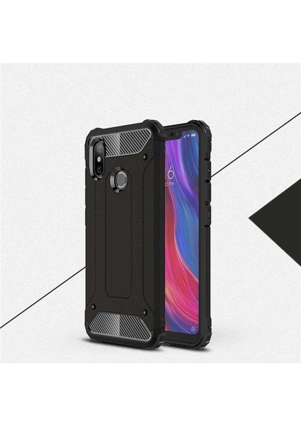 Xiaomi Mi 8 Se Uyumlu Armor Köşe Korumalı Çift Katmanlı Zırh Koruyucu Kılıf/kapak