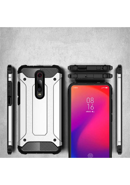 Xiaomi Mi 9t Uyumlu Armor Köşe Korumalı Çift Katmanlı Zırh Koruyucu Kılıf/kapak