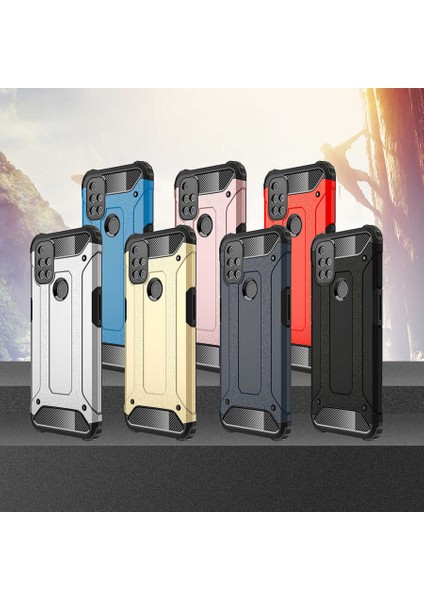 One Plus Nord N10 5g Uyumlu Armor Köşe Korumalı Çift Katmanlı Zırh Koruyucu Kılıf/kapak