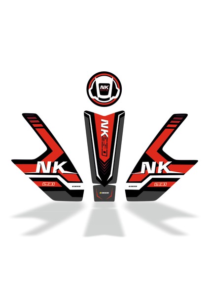 250 Nk 2023 Uyumlu Deeb Model x Tank Pad Set Kırmızı