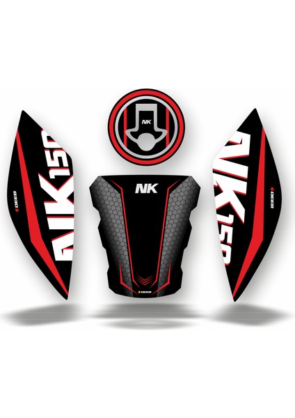 Cf Moto 150 Nk Uyumlu Deeb Tank Pad Set Kırmızı
