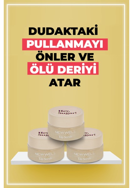 New Well Hey Sugar - Hindistan Ceviz Aromalı Dudak Peelingi 20 gr