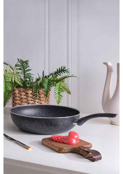 Wok Tava 28 cm Granit Derin Vok Tavası