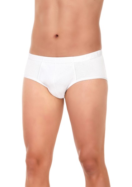 Erkek Beyaz 4'lü Paket Ribana Slip