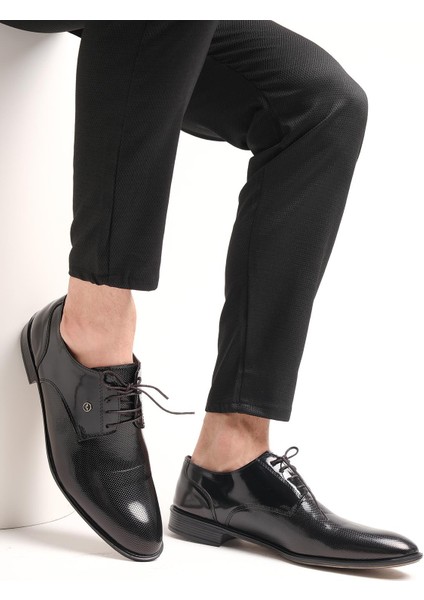 Falc 102 Rozet Detaylı Dokulu Siyah Rugan Erkek Klasik Ayakkabı fiyatları