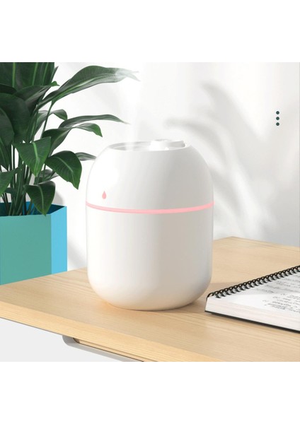 220ML Masaüstü Taşınabilir Nemlendirici Zamanlayıcı LED Açık Beyaz (Yurt Dışından)